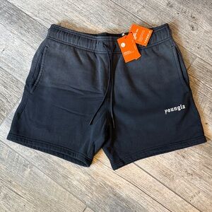 NWT YoungLA Men's Ombré Charcoal/Black Athletic Shorts